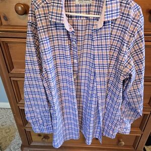 Tommy Bahama Plaid Button-Down Shirt in Purple & Pink